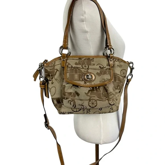 Coach leah satchel size hotsell